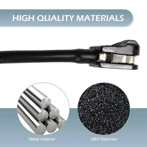 Grandi brake wear sensor with black cable and metal tip; BMW F20/F2 compatible, ABS and metal material visuals