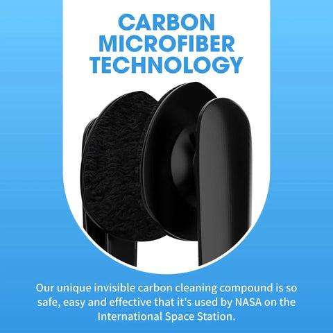 Close-up of Peeps Eyeglass Lens Cleaner showcasing carbon microfiber technology for NASA safe dry clean