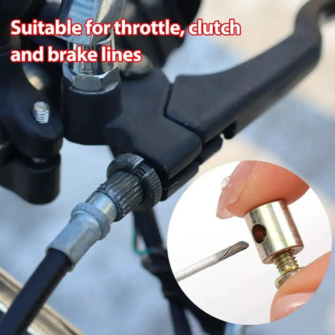 Twenty Pack Universal Throttle Cable Ends With Screws End Caps For Motorcycle Scooter Dirt Bike And Bicycle Fits Up To Three Millimeter Wires