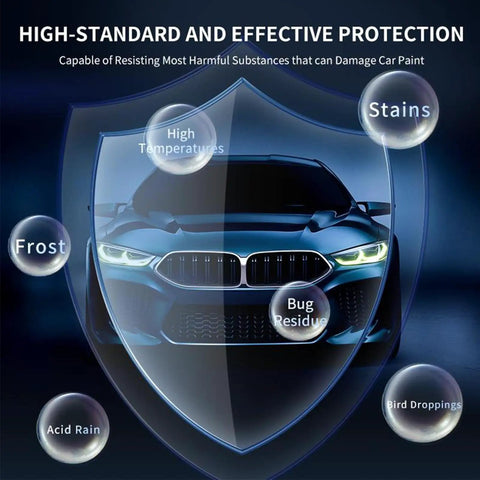 High-standard protection graphic showcasing Quick Acting Car Coating Spray With Persistent Liquid Glass Finish Dope Shine multifunction coat.