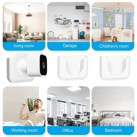 Adhesive Wall Mount Bracket For Blink Mini Indoor Camera No Drill No Screws Damage-Free Easy Install 2 Pack for various rooms
