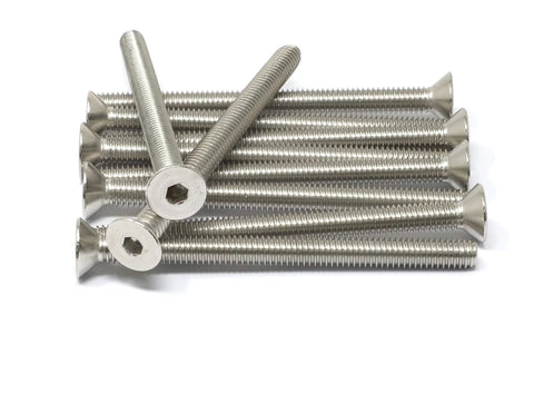 10 Pcs 5/16-18 By 4 Inch Stainless Steel 304 Hex Socket Flat Head Cap Screws Bolts Kit For Quick Projects Countersunk Head 0.312 Inch