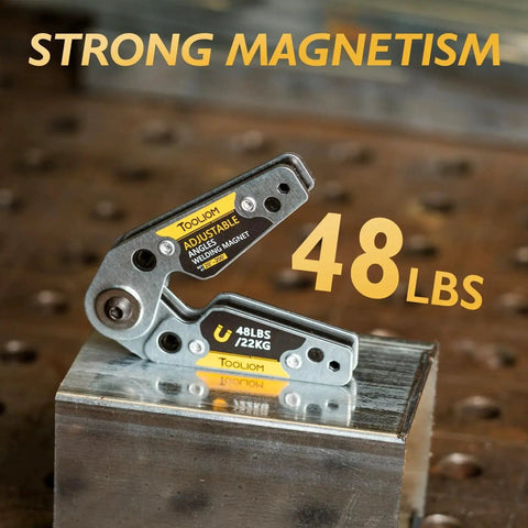Adjustable Angle Welding Magnet With 20 To 200 Degree Range And 48 Lbs Magnetic Hold For Ferrous Parts Beefy Welding Fixture