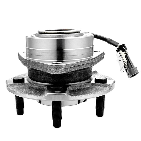 Front Wheel Bearing And Hub Assembly Pair For 2002 To 2007 Saturn Vue 2005 To 2006 Chevy Equinox And 2006 Pontiac Torrent With 5 Lug And ABS Compatible Quick Install Durable Wheel Hub Replacement Kit For Your Ride
