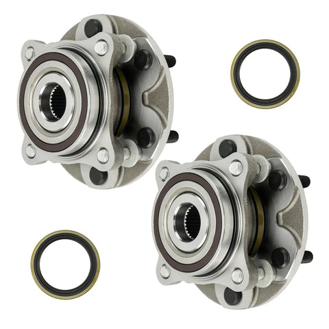 Front Wheel Bearing And Hub Assembly Pair For Toyota Tacoma 2005 Through 2021 4WD And 2003 Through 2021 4Runner Plus 2010 Through 2021 GX460 2007 Through 2014 FJ Cruiser 2003 Through 2009 GX470 Built To Fit 515201 Wheel Bearing And Hub
