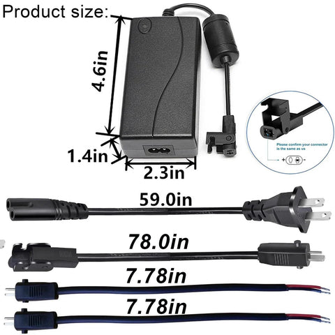 12V 5A Power Supply Adapter For Linear Actuators And DC Motors, Converts 100-240V AC To 12V DC, Includes 6.5ft Extension Cable