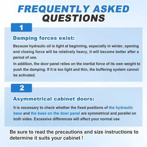 FAQ on damping forces and asymmetrical cabinet doors for hydraulic lift cabinet door hinge with vertical up motion YJINGRUI