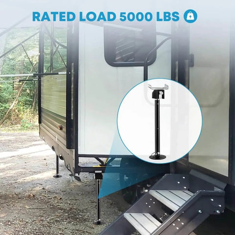 Set Of 2 RV Slide Out Supports For Travel Trailers Heavy Duty Camper Jacks That Hold Up To 5000 Lbs Adjustable Height
