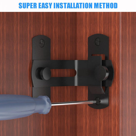 90 Degree Flip Barn Door Lock For Privacy And Security 304 Stainless Steel Gate Latch Anti Deformation Hook installation