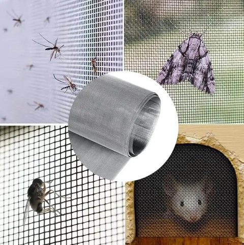 Rugged 304 Stainless Steel Wire Mesh Screen 15.7 Inch By 47.2 Inch With 1mm Holes and 20 Mesh Rust Proof and Heat Resistant Vent