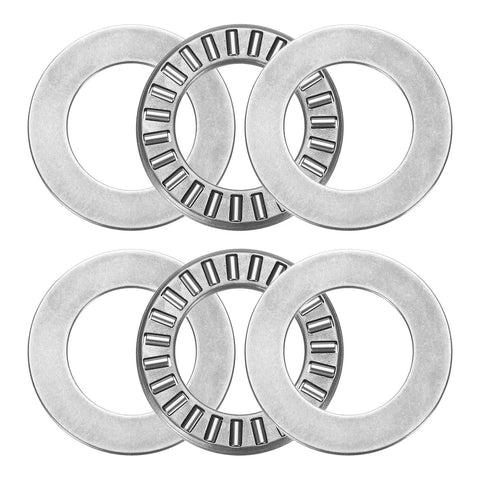 uxcell thrust needle roller bearings with washers, chrome steel, 3/4 x 1-1/4 x 5/64 in, 2 sets