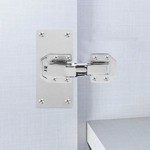Heavy Duty Hydraulic Screw Hinges For Kitchen Cabinets Wardrobe Cupboard Doors With Soft Close And High Load Bearing Capacity Two Pack Easy Installation Bracket Screws Included For Quick Mounting And Long Lasting Performance installed on cabinet