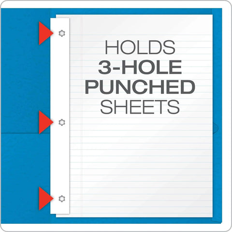 Two Pocket Folders With Fasteners In Assorted Colors For Letter Size 25 Per Box Built In Two Prong Fasteners To Hold Three Hole Punched Sheets