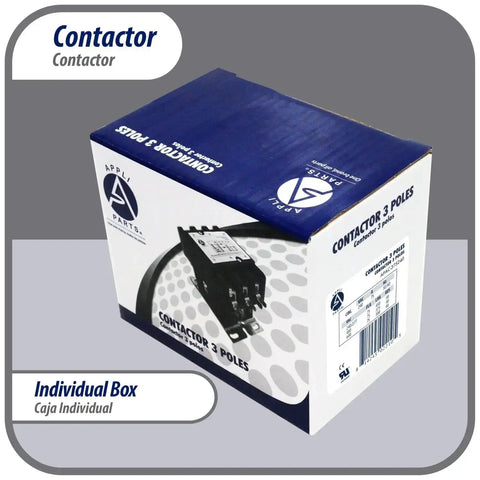 Heavy Duty 3 Pole Contactor 75 Amp 240 Volt Coil Replacement For AC Compressors And Electrical Applications UL Listed Box