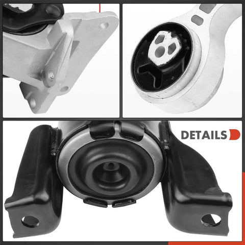 3 Piece Engine Motor Mount And Transmission Torque Strut Set For Ford Fusion 2010 2011 2012 And Mercury Milan 2010 2011