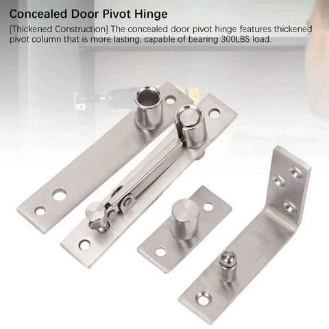 Beefy Heavy Duty Wood Door Pivot Hinge With 300 Lbs Load Bearing Stainless Steel Hidden Door Hinge For Secret Doors And Bookshelves 360 Degree Rotation Invisible Pivot Door Hardware