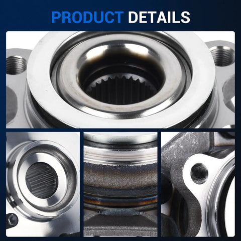 Front Wheel Bearing And Hub Assembly 5 Lugs Budget Friendly And Plug And Play For Nissan Sentra 2013 To 2019 close-up view