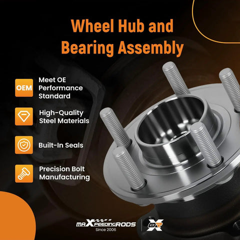 512500 Rear Wheel Bearing Hub Assembly For Ford Escape AWD 2013 2019 And Lincoln MKC AWD 2015 2016 5 Lug With Rear Left And Right Hubs ABS Included, close-up view
