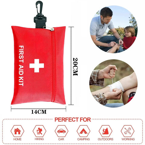 Compact 97 Piece Travel First Aid Kit For Cars Home School Sports Camping And Hiking Waterproof Lightweight Ready To Grab And Go