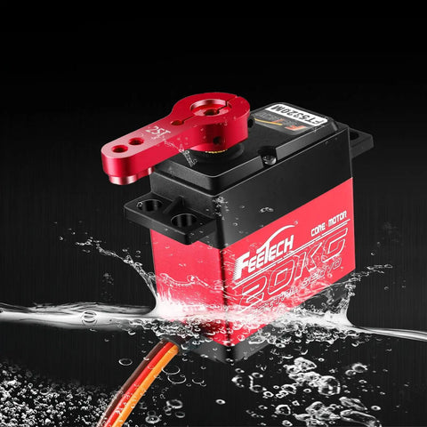 2 Pack 20Kg High Torque RC Servo Motor Waterproof Digital Servo Full Metal Gear Aluminum Case 180 Degree Control