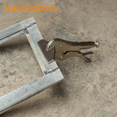 8-Inch Sheet Metal Bender Hand Seamer Locking Tool clamping metal frame, flat head, durable high carbon steel construction