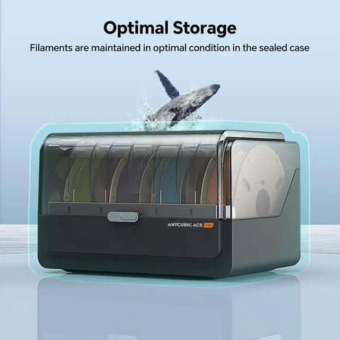 Ace Pro For Kobra S1 3D Printer with sealed filament storage showcasing optimal filament condition