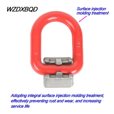2 Ton Heavy Duty Welded Lifting Ring D Ring Lifting Attachment G80 Alloy Steel Forged Ring With Limit Shock Absorber Spring