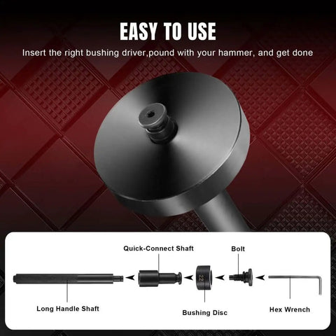 52 In 1 Bushing Driver Tool Set With 50 Changeable Discs And 2450 Custom Variations for auto maintenance, includes bushing disc.
