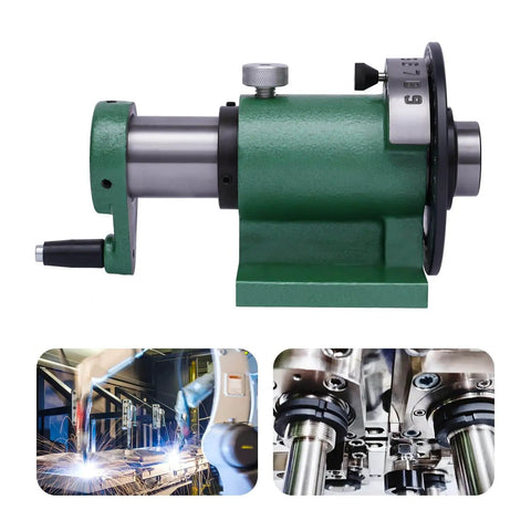 Do-It-All Indexing Spin Jigs Fixture For Milling Lathe And Grinding, 5C Compatible, multifunction indexing head side view