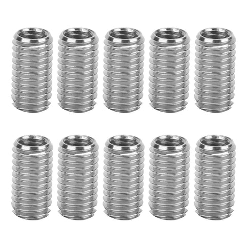 10 Pack Stainless Steel Thread Repair Inserts Set With M6 X 1 Female And M8 X 1.25 Male Threads, 15mm Length, Heavy Duty Sleeves Beef Up Industrial Hardware Repairs, Durable 303 Stainless