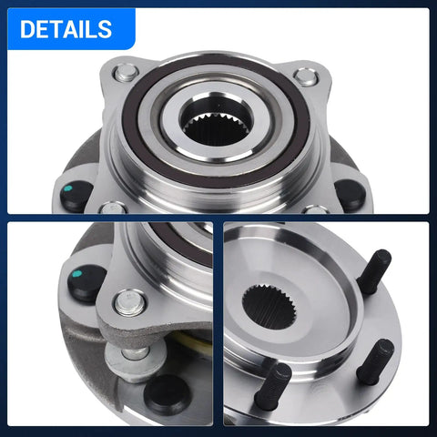 Beefed Up Front Wheel Bearing And Hub Assembly 6 Lug With ABS For Toyota Tacoma 2005-2021 close-up showing details