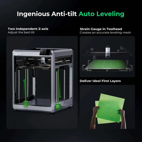 K2 Plus Combo 3D Printer With All New CFS Color System For Multi Color Printing Auto Leveling Feature Highlighted