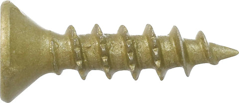 All Purpose Multi Material Flat Head Screws Epoxy Coated Bronze Steel For Wood Metal Concrete Drywall And Plastic No Pre Drilling Required #6 x 5/8 Inch 50 Pack Fasten Like A Pro Across Surfaces