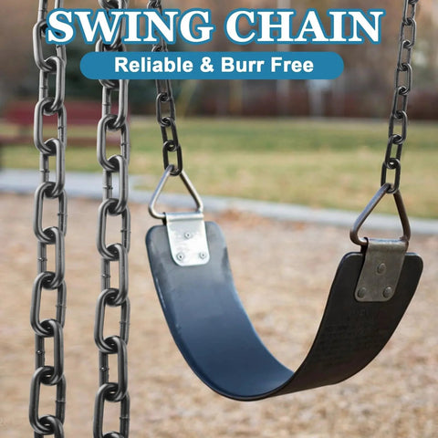 26.2 Ft Black Chain Link Heavy Duty 3 Sixteenth Inch Carbon Steel Hanging Chain Kit For Hammock Chair Porch Swing