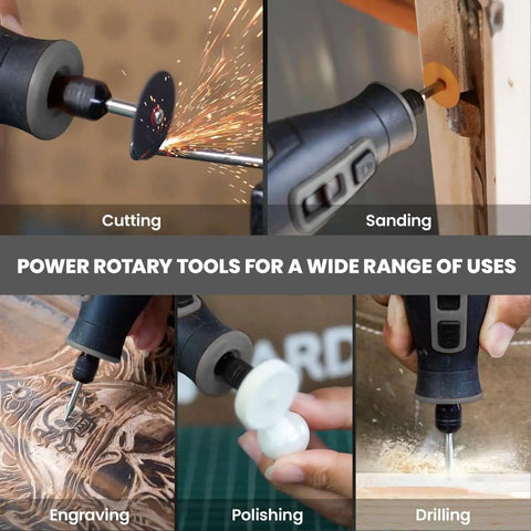 Powerful 4V Cordless Rotary Tool Kit With 80Pcs Accessories 4000mAh Battery 6 Speeds From 8000 To 28000 RPM With Digital Display for cutting sanding engraving and drilling images shown