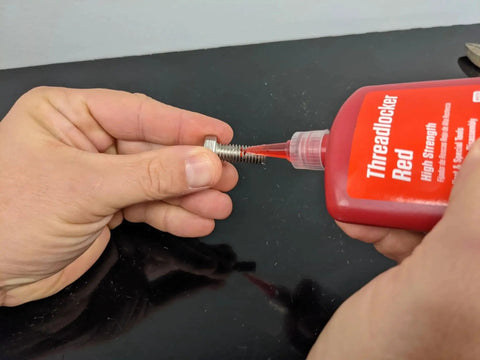 High Strength Red Threadlocker For Permanent Locking Of Studs And Press Fits Delivers Up To 3000 PSI Holding Power Ideal For Cylinder Blocks And Engine Assemblies Replaces Set Screws And Snap Rings May Require Heat Or Special Tools For Removal 36 Ml applied to bolt