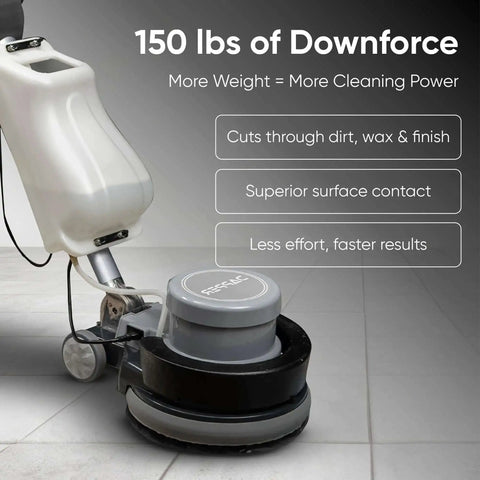 Heavy Duty Weighted Floor Buffer Polisher 1500W 154 RPM For Commercial Scrubbing With 150 Pounds Downforce and 3.5 Gallon Tank