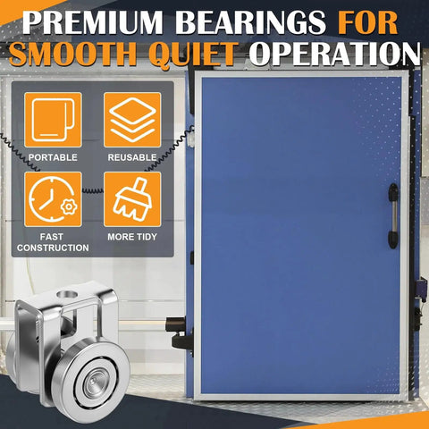 Four Pack Light Duty Two Wheel Trolley Assembly For One And Five Eighths Inch Strut Channel With Zinc Plated Roller Bearings M6 Mounting Holes