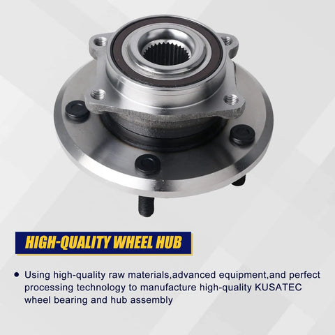 Front Wheel Bearing And Hub Assembly Two Piece Set For Dodge Journey 2009 2017 And Ram ProMaster 1500 2500 3500 Front 2014 2015 With 5 Lug Bolts And ABS Direct Fit Replacement