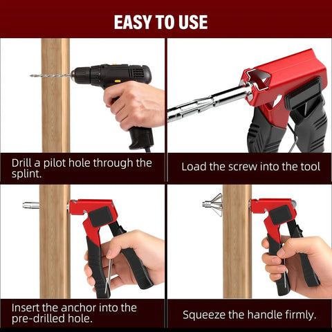 Step-by-step guide using Heavy Duty Molly Bolts For Drywall Kit In Three Sizes 0.12 Inch To 1.28 Inch Metal Hollow Wall Anchors And Screws