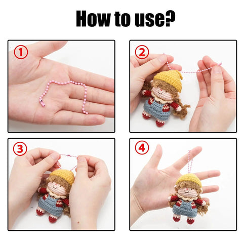 Step-by-step guide using 100 Pcs Metal Ball Bead Chains 4.72 Inch Adjustable Keychain Beaded Chains With Connectors For DIY crafts.