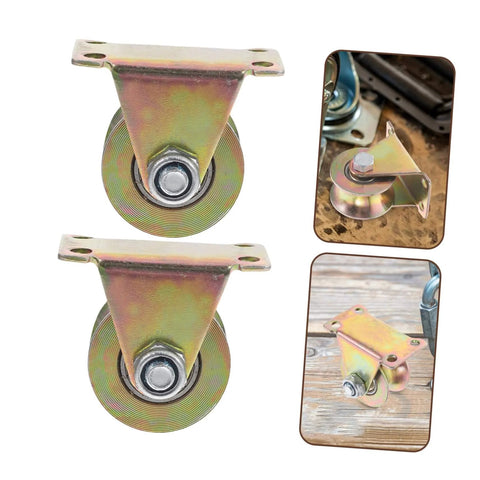 Two Pack Be Beefy Heavy Duty Pulley Blocks For Rope Sliding Door Track System, industrial grade fixed and moving pulleys shown