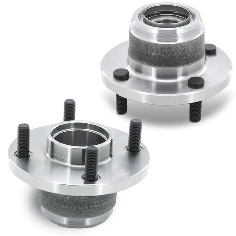 Rear Wheel Bearing And Hub Assembly Set Of 2 For Ford Focus 2000 2009 Rear Disc Brake Models Only, 4 Lug, Fits Driver And Passenger Sides, No ABS, Direct Bolt On Replacement