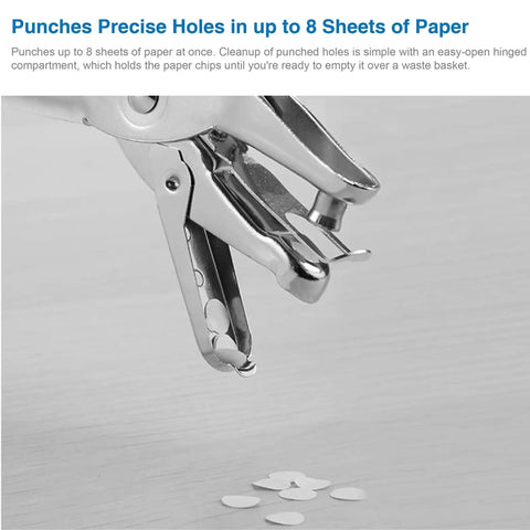Tiny One Eighth Inch Circle Hole Paper Punch compact handheld metal puncher creating clean holes in paper