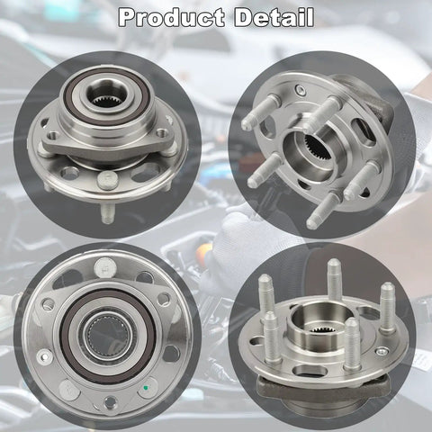 Pair Of Front Or Rear Wheel Hub And Bearing Assemblies 513288 For Chevrolet Malibu Impala Equinox Buick Regal Lacrosse Cadillac CTS XTS GMC Terrain Saab 9-5 Direct Replacement OEM Grade Fitment Durable Performance For 2011-2020 Models shown in multiple views