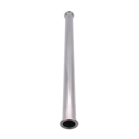 Sanitary spool tube, 304 stainless steel, with 1.5 in tri-clamp ends, 24 in length