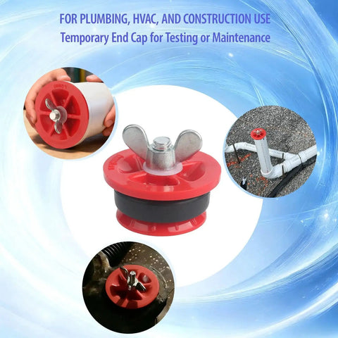 One And A Half Inch Mechanical End Of Pipe Gripper Plug For Pressure Testing And Temporary Sealing, 3 Piece Set, close-up view