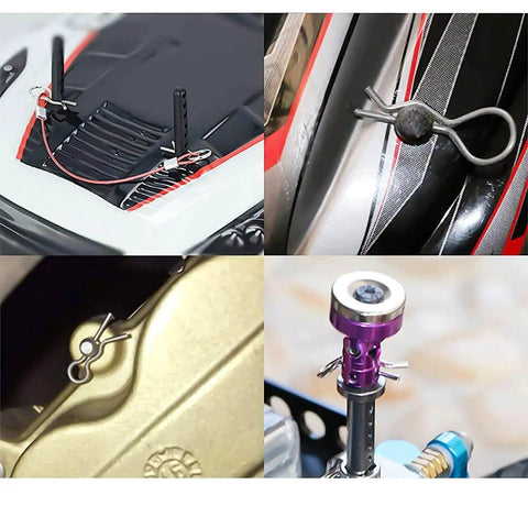 Beefed Up Heavy Duty Steel Double Coil R Clip Hair Pins Set For Trailers Trucks Boats Strollers And Cargo Gear Retaining Cotter