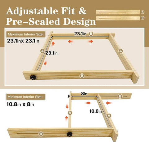 Juice Groove Router Jig For Cutting Boards Adjustable Wooden Router Guide For Precise Juice Grooves And Square Grooves Easy To Use DIY Woodworking Tool Delivering Pro Grade Clean Uniform Channels Every Time, adjustable fit and pre-scaled design diagram.