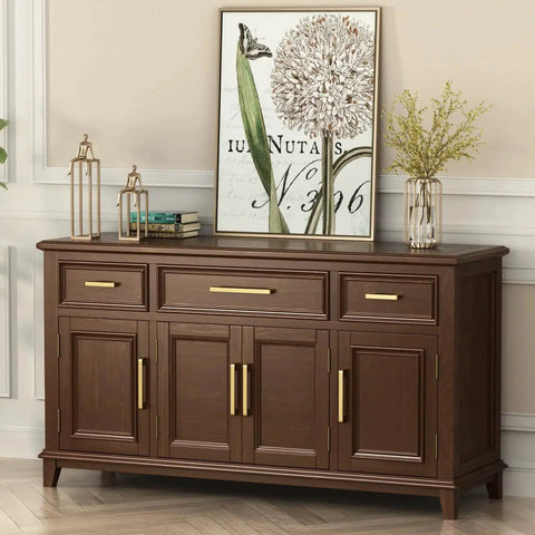 Dresser with 10 Pack 4 Inch Brushed Gold Cabinet Pulls Made From Solid Zinc Alloy For Kitchen Cabinets And Dresser Drawers